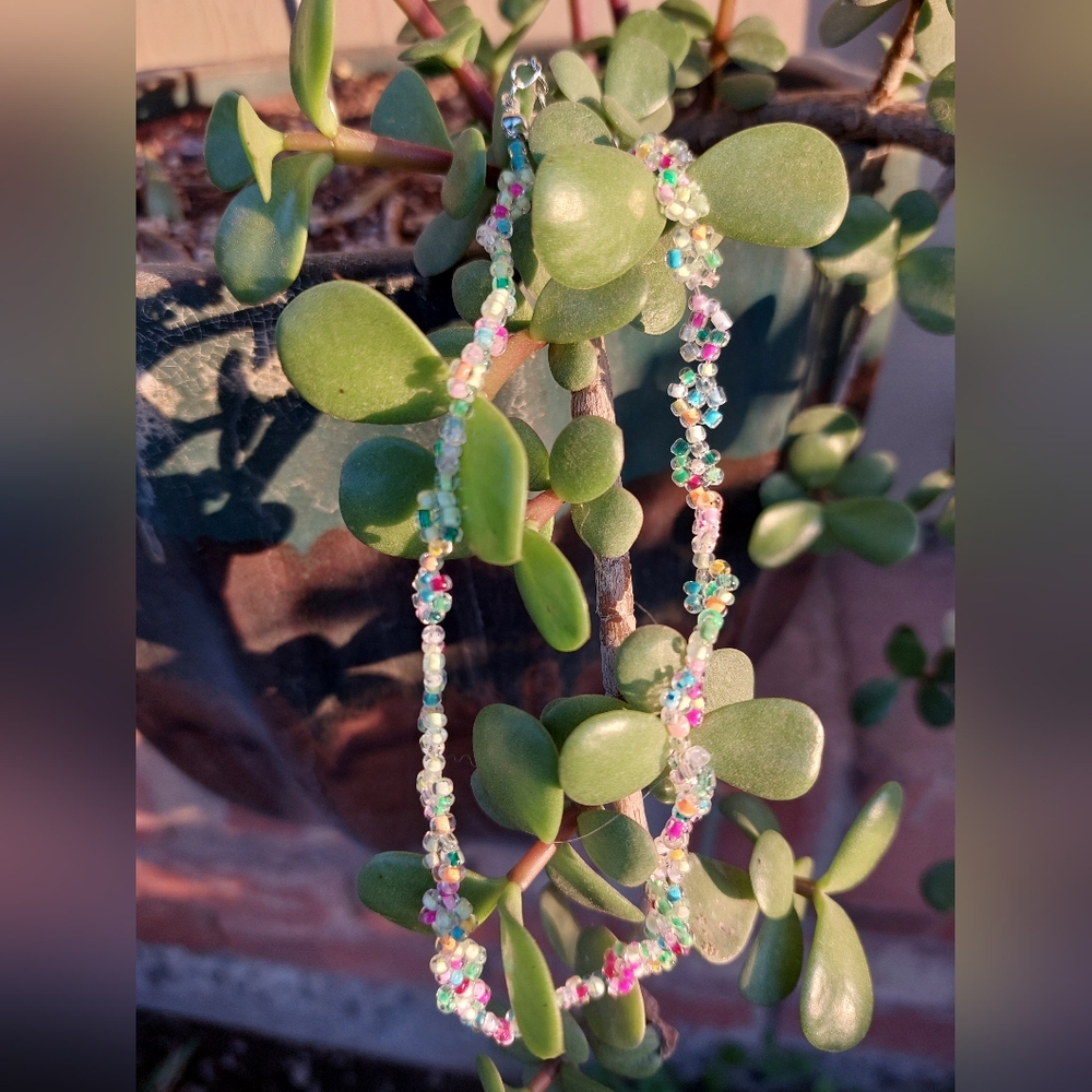 Handmade rainbow flower choker 🌸🌼🌺